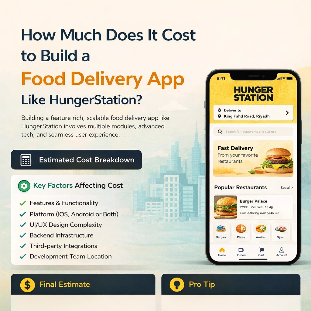 How Much Does It Cost to Build a Food Delivery App Like HungerStation?