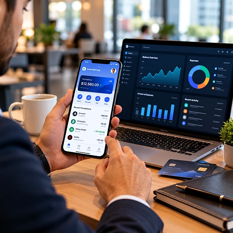 Banking and FinTech mobile app preview