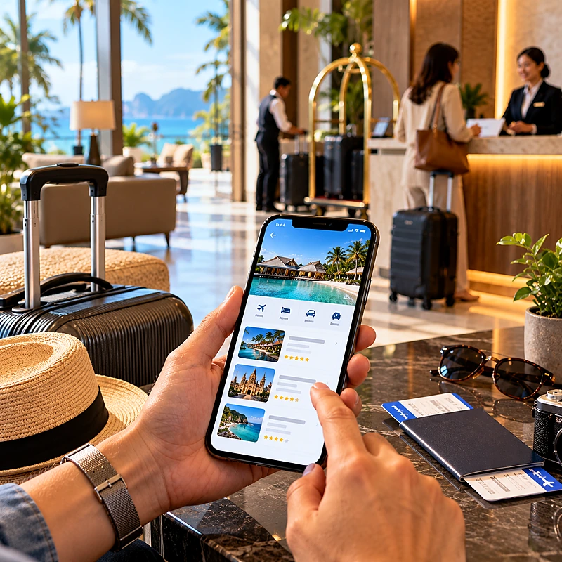Travel and Hospitality mobile app preview