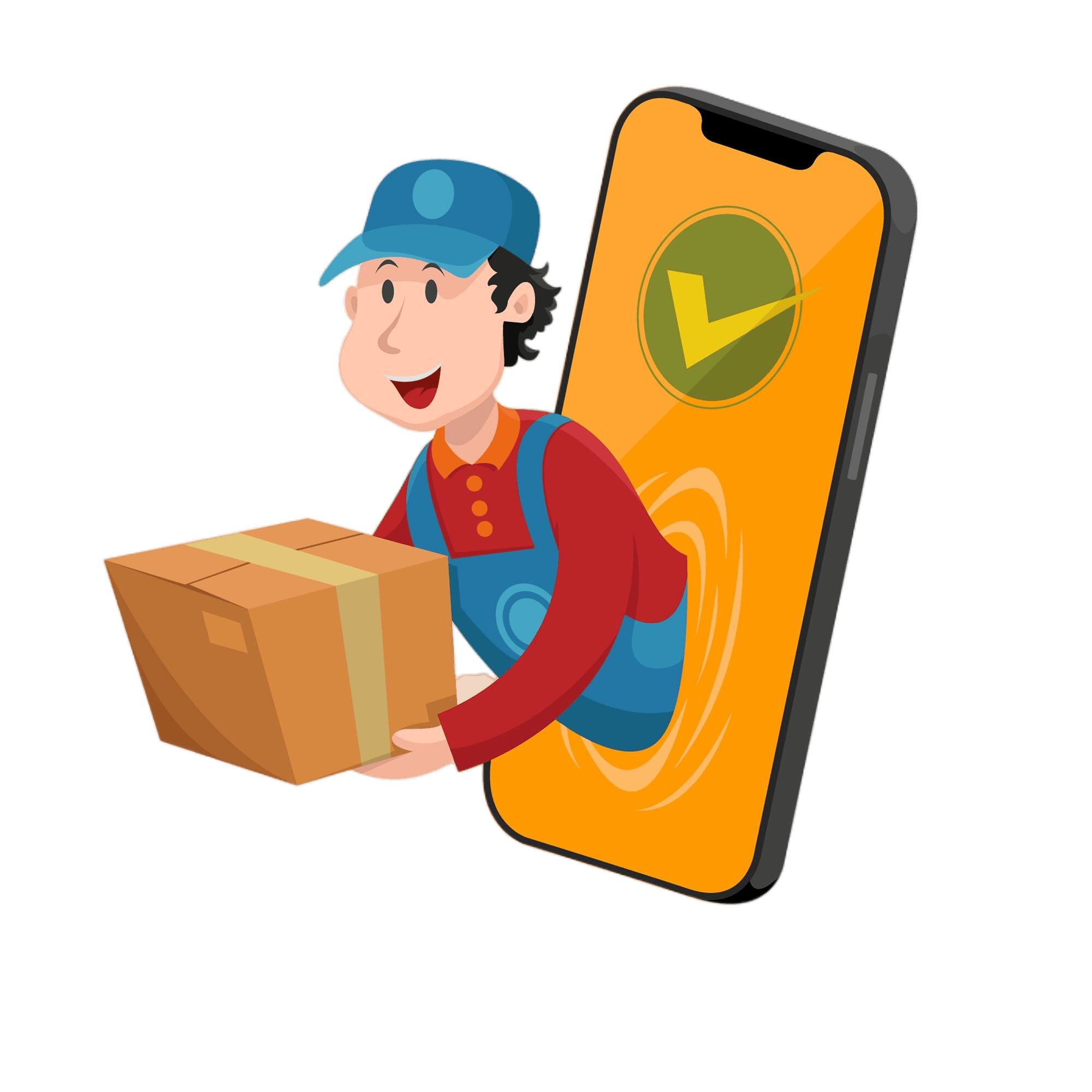 hand-drawn-delivery-concept-with-phone