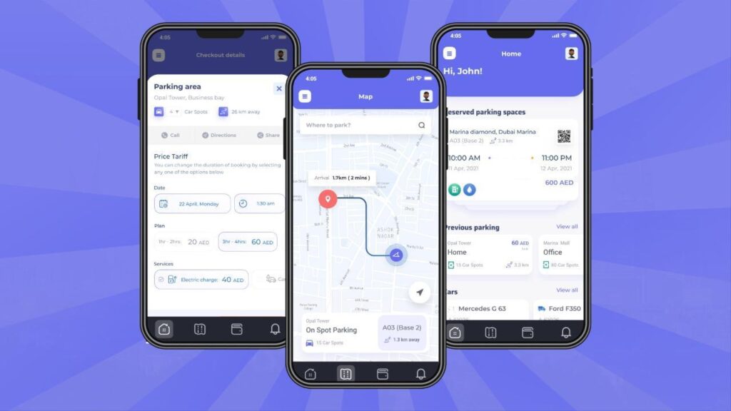 Parking finder app features list