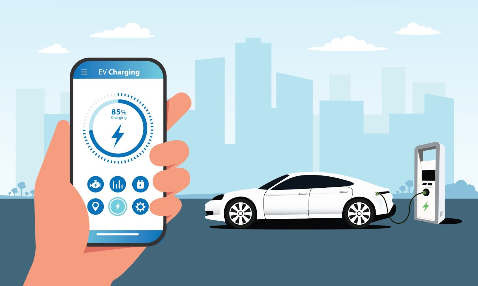 EV charger locator app plan